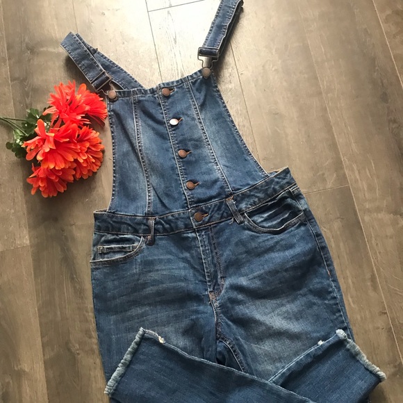 refuge Denim - Women’s Refuge Blue Jean Overalls-Sz Large